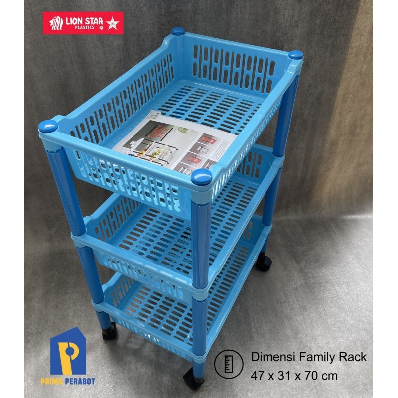 Rak Family Susun 3 Rak Serbaguna/Rak Salon Ss-3 Lion Star A-6