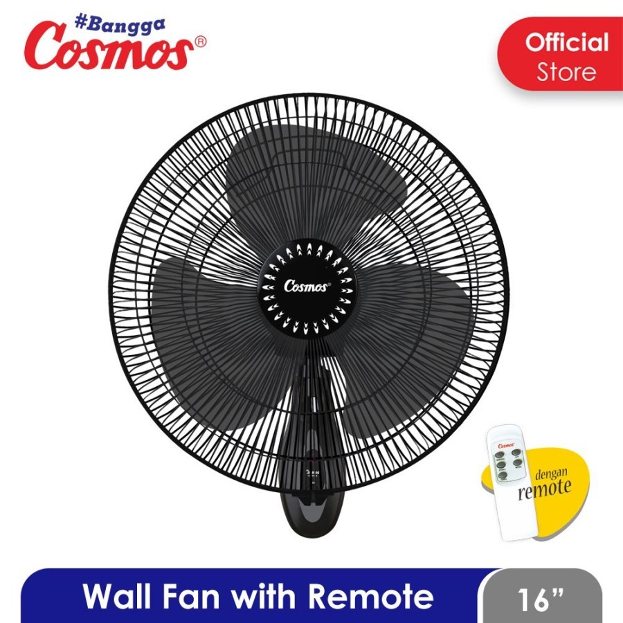 [COD READY] COSMOS WALL FAN / KIPAS ANGIN DINDING + REMOTE 16 WFGR / 16-WFGR / 16WFGR (16 INCH)