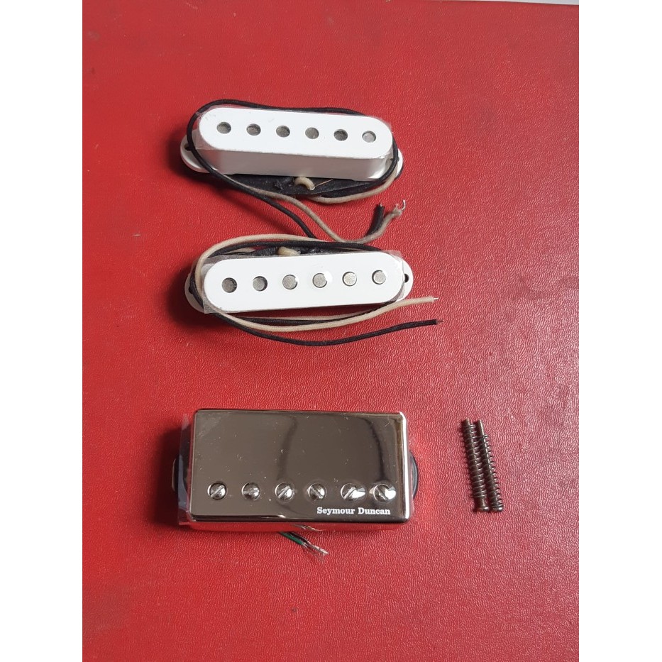 Pickup HSS SEYMOUR DUNCAN TB-14 CUSTOM V CROME Cover + SSL-1 WHITE