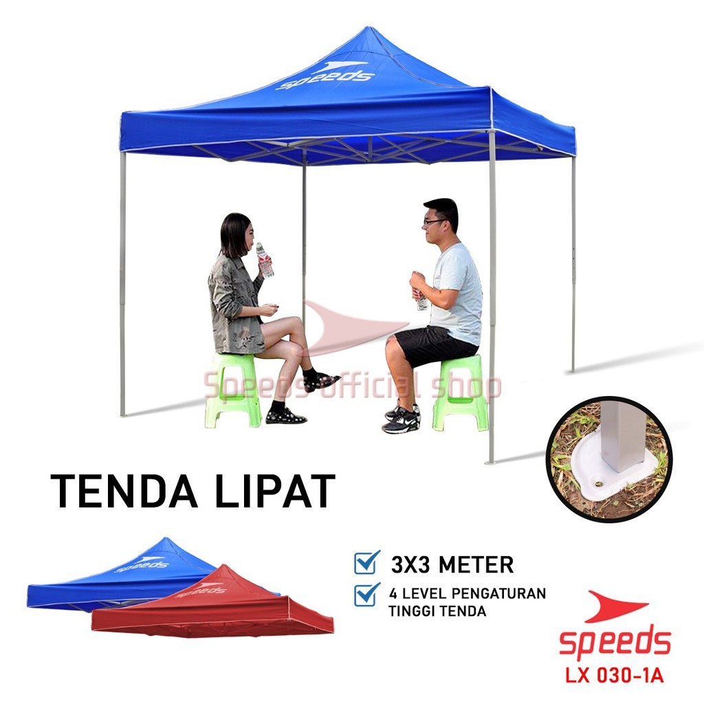 Stok Baru SPEEDS Tenda Cafe Tenda Bazar Pameran Tenda Lipat Tenda Jualan Ukuran 3x3 dan 2x2 M LX