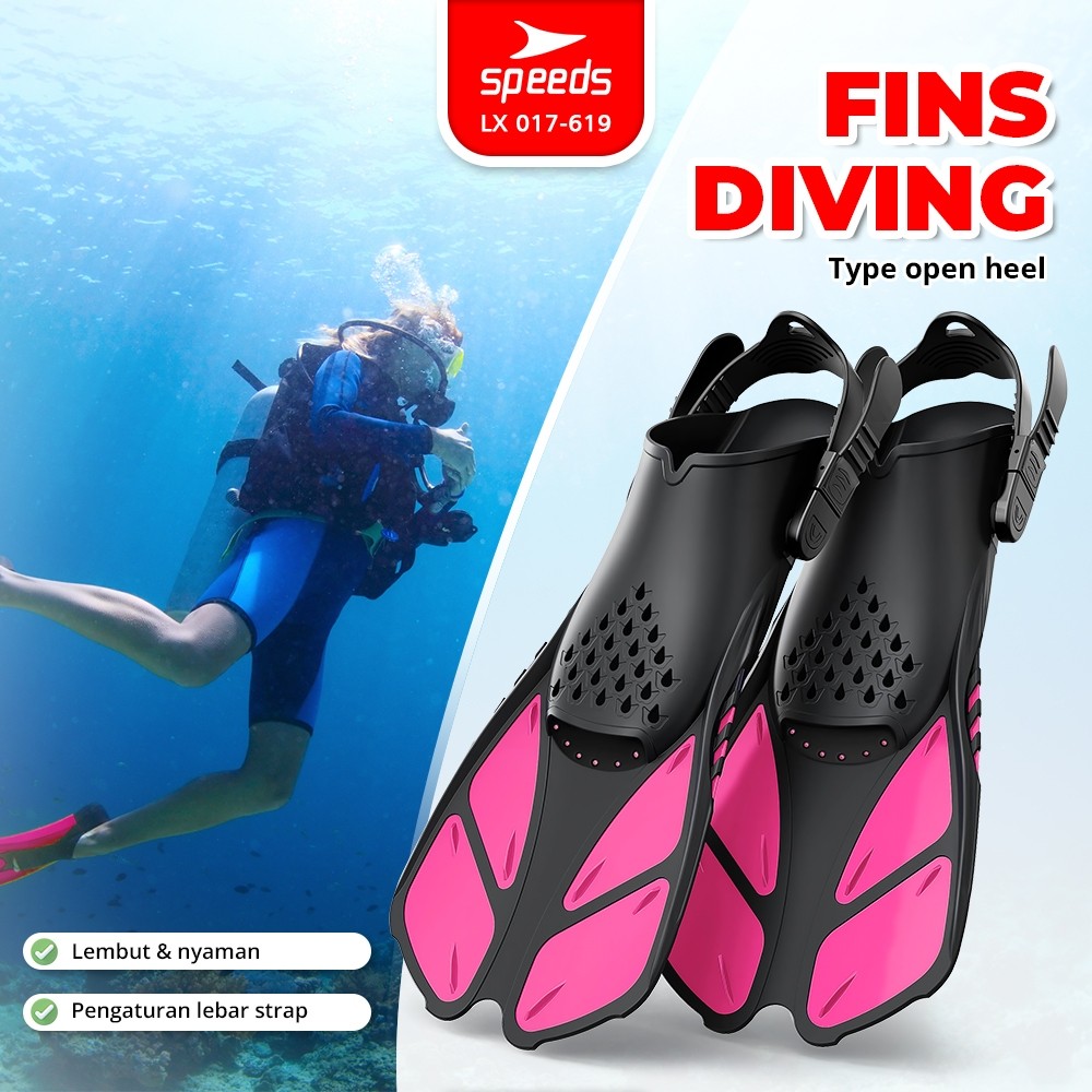 SPEEDS Kaki Katak Fin Renang Snorkeling Fins Diving Fin Kaki Katak Renang 017-619