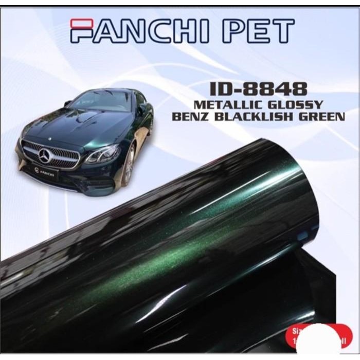 

152Cm Sticker Fanchi Id-8848 Metallic Glossy Benz Blackish Green Pet 152Cm Permeter Terlaris 100 % Original