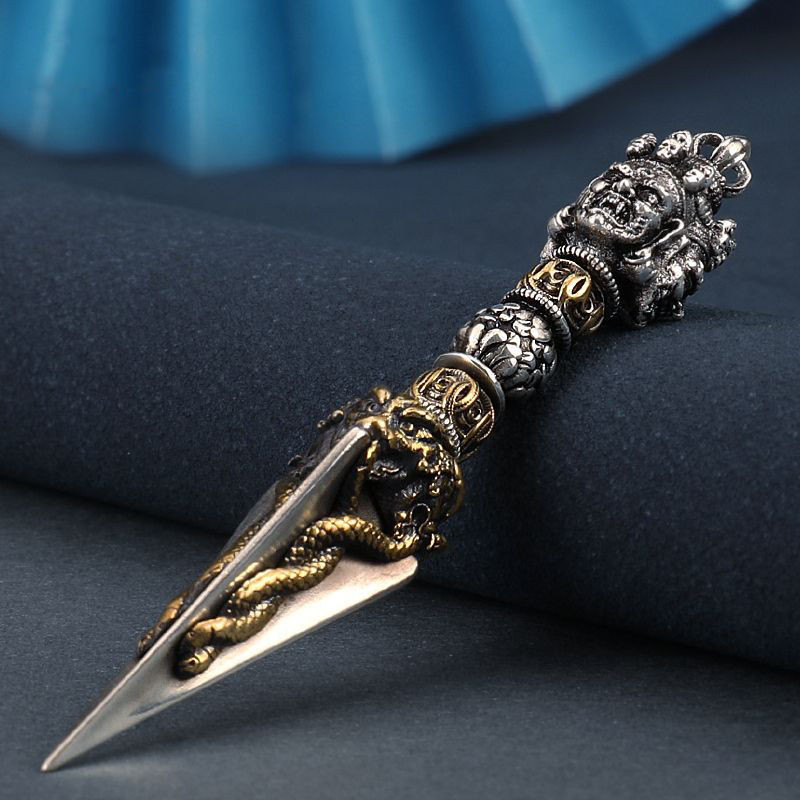 Liontin Alat Ritual Penunduk Setan Vajra Prong Liontin Alat Ritual Penunduk Setan Vajra Prong