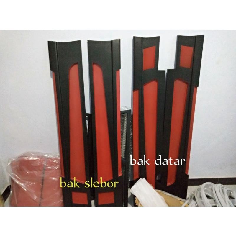 Spoiler Samping L300 Bemper Samping Plat Besi Kombinasi Stainlesskanan Kiri