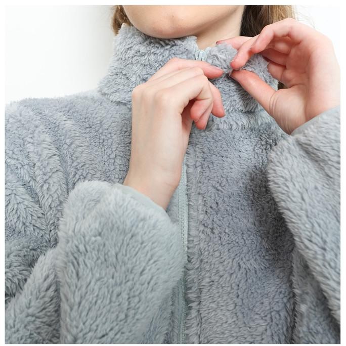 Murah Jaket Winter Full Fur Bulu Halus Thermal Pullover Uniq*Lo Jacket Fur Musim Dingin Hangat Coat 