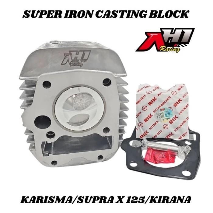 Boring Blok Seher Bore Up Ah1 Racing Kharisma Supra X 125 Kirana Karisma 57 Mm - Cylinder Block Bori