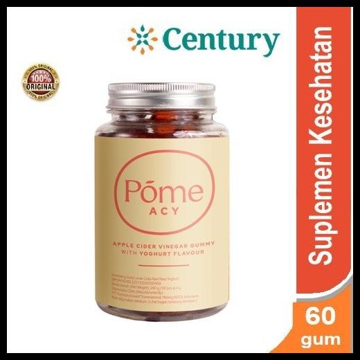 

Pome Acy Apple Cider Vinegar With Yoghurt Flavor 60`S / Suplement / Multivitamin Original Best Quality