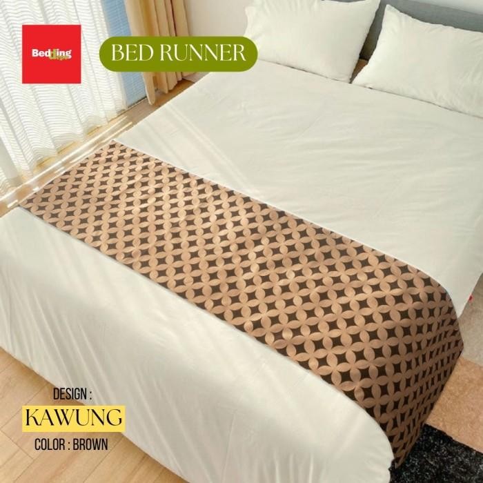 Bedding Depo - Bed Runner Hotel Motif Kawung Termurah 100 % Original