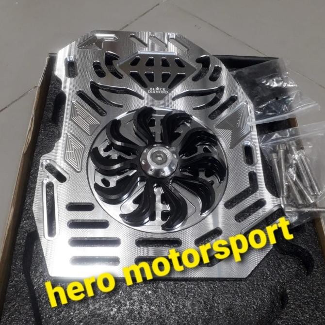 TUTUP COVER RADIATOR PCX-150 LOKAL/ HONDA ADV-150 BLACK DIAMOND