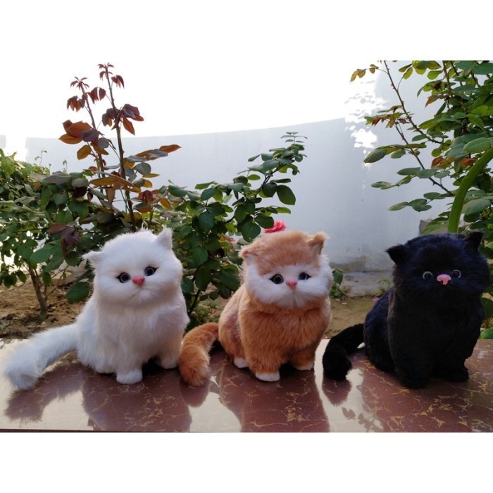 TERLARIS Boneka Kucing Persia Mirip Asli dengan Efek Suara
