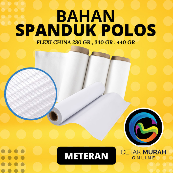 Bahan Spanduk Flexi Polos Meteran