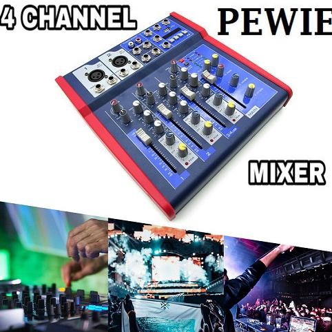 *:*:*:*:*] MIXER Audio Pewie MX-480 II 4 Channel Effect Mixing Karaoke Music USB