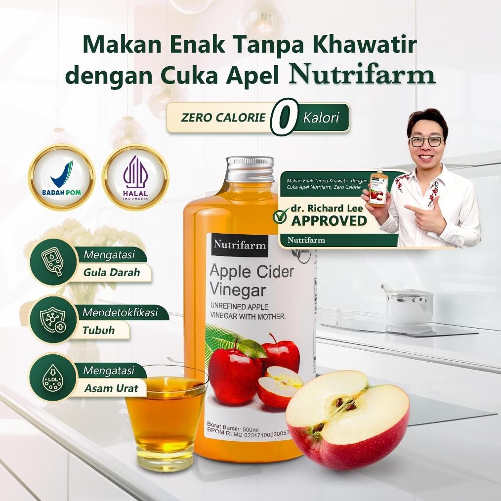 

CUKA APEL ORGANIK ML / VINEGAR WITH MOTHER/ CUKA SARI APEL / BRAGG NUTRIFARM DEHEALTH