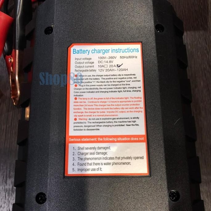 Alat Cas Aki 12V 10A / 20A Charger Accu Motor Mobil Casan 10-20 Ampere Original Dan Terlaris