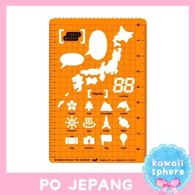 

Hobonichi Stencil Orange PO Jepang