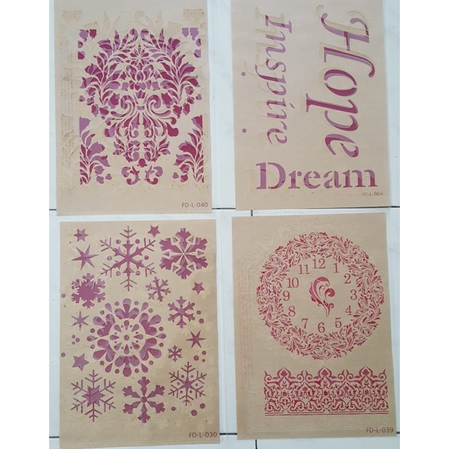 

HOT SALE! Stencil FUN DECO FDL Decorasi Motif