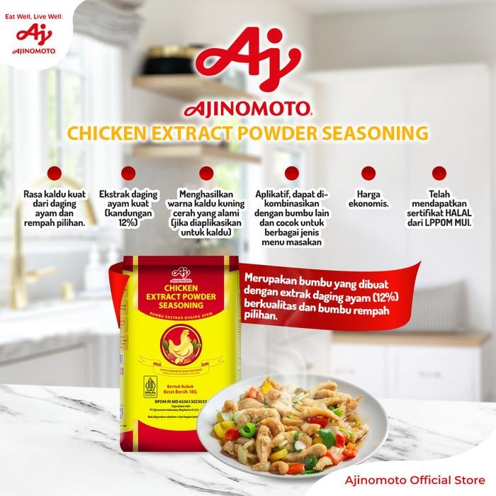 

Aji-No-Moto Brand Chicken Extract Powder Seasoning 1 Kg Terbaru 100 % Original