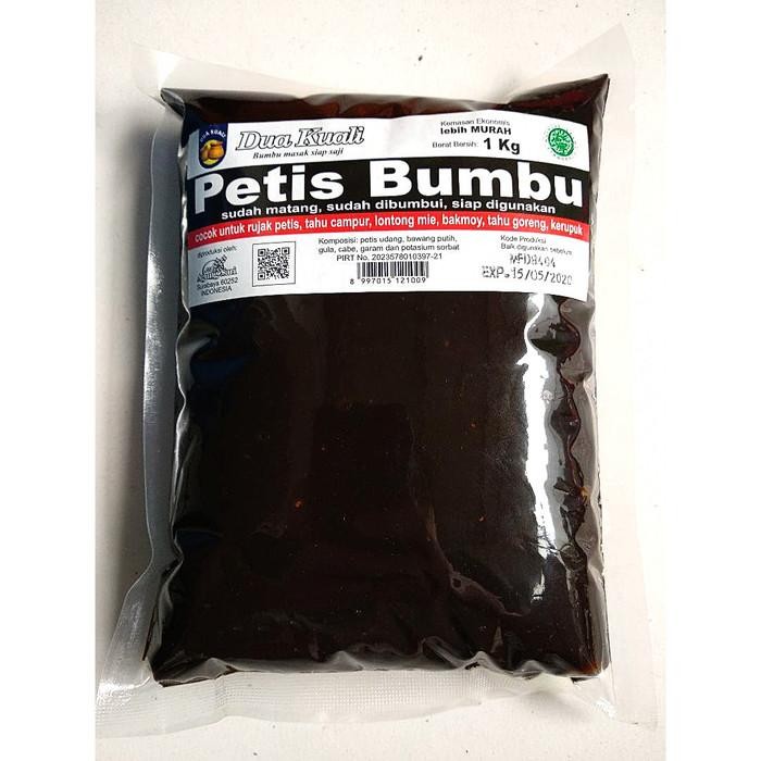 

Petis Bumbu Dua Kuali - Kemasan 1Kg Cocok Untuk Horeka Terlaris 100 % Original