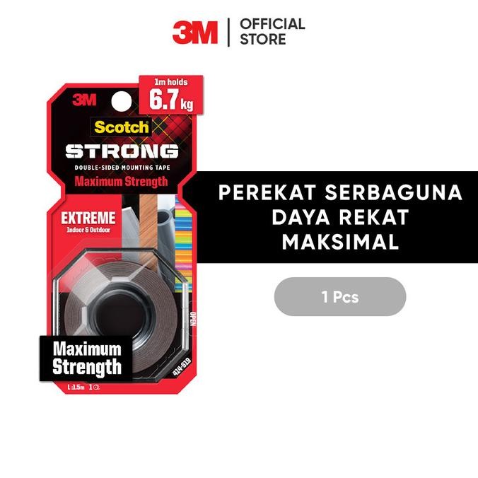 

3M Scotch Double Sided-Mounting Tape, Menahan hingga 6.7kg, 1 pc