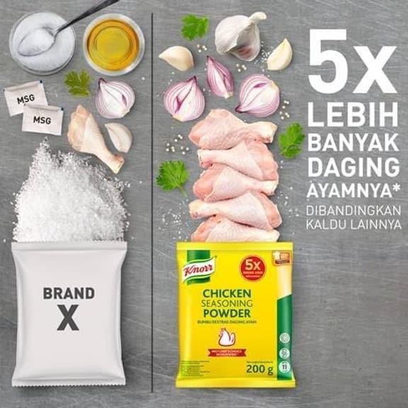 Knorr Chicken Powder 200Gr - 3 Pouch Terbaru 100 % Original