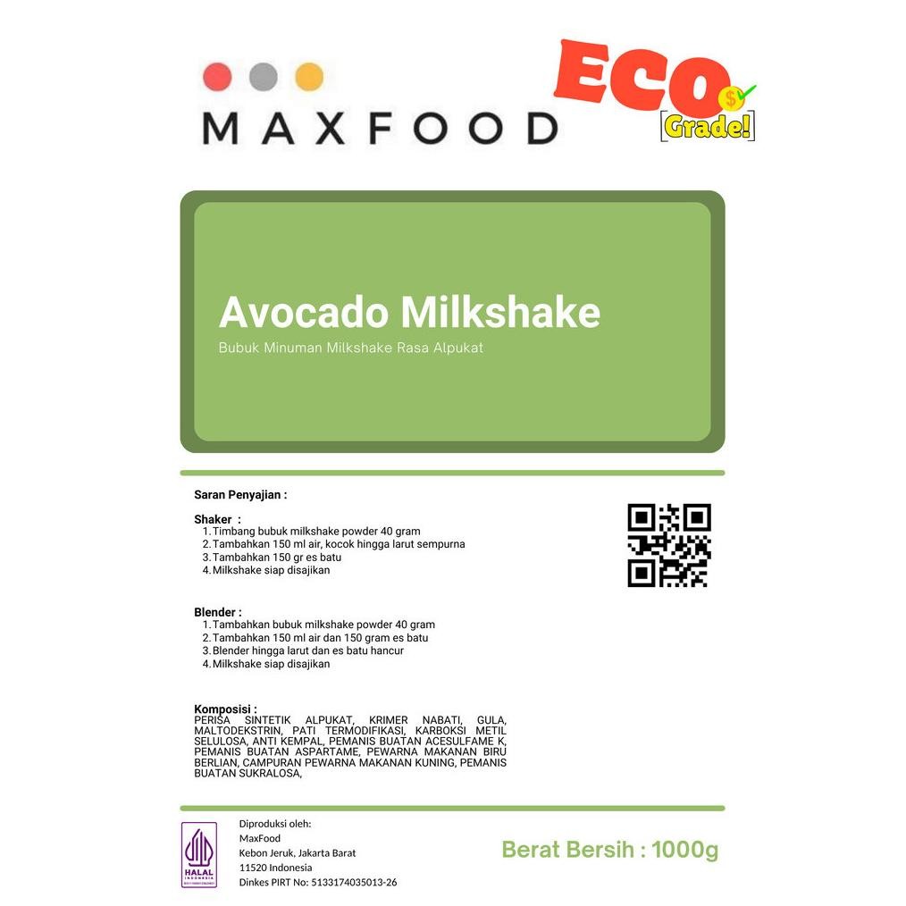 

[ECO] Avocado Milkshake Powder / Minuman Bubuk Rasa Alpukat Milkshake Ekonomis 1 KG