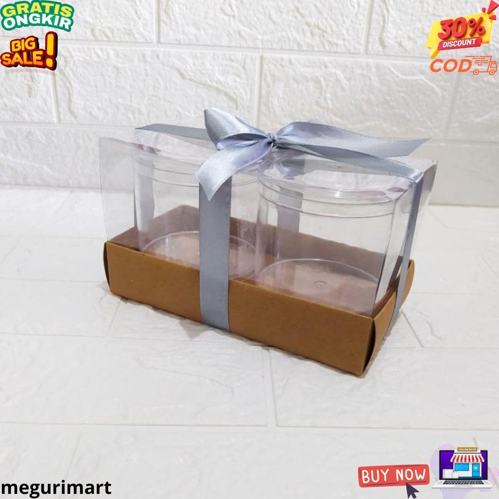 

20Pc | Box Toples Tabung Isi 2 | Box Toples Kue Kering | Kemasan Jar Plastik | Box Hampers D Best Seller