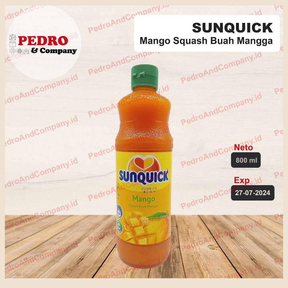 

sunquick mango 840 ml - sirup sari buah mangga jeruk (botol kaca sedang)