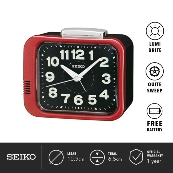 Jam Meja Seiko Original Ori Weker QHK028R QHK028 R QHK 028R 028