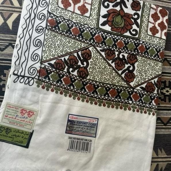 Sorban/Rida Kashmiri Full Sulam Padat Asli