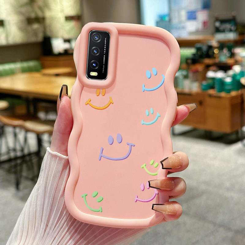 Casing Hp Untuk VIVO Y20 Y20i Y20s Y12s Y12a Y20T Y11s Y30G Case Casing Softcase tas Emoji penutup p