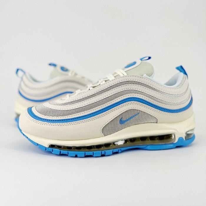Original Nike Air Max 97 Sail University Blue - Men Women Sneakers Kids - Size 37.5 - Sepatu Pria Wa