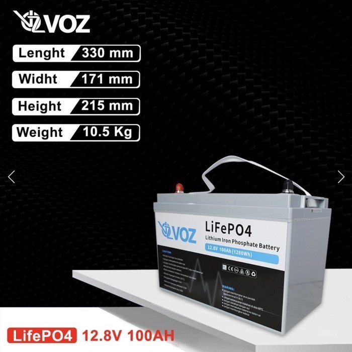 Aki Lithium Voz Battery Lithium Lifepo4 12,8V 100Ah 12,8V 100Ah Voz Original