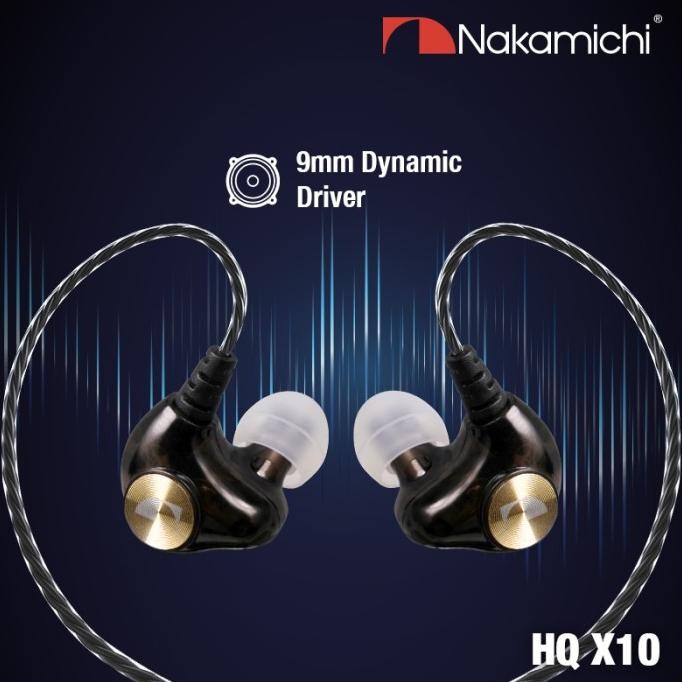 Nakamichi Hq X10 Dynamic Driver In Ear Monitor Wired Earphone Mic