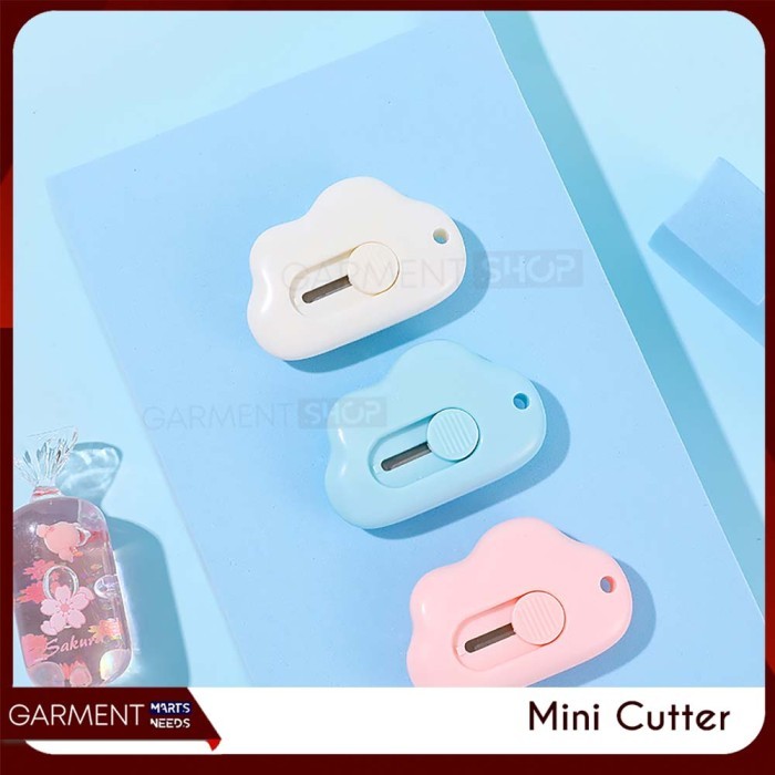 

Cutter Mini Lucu Model Awan Pembuka Paket Estetik Pisau Silet Portable