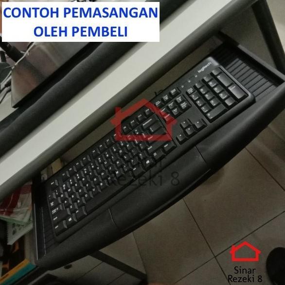 Rak Keyboard Tray Rel Laci Tempat Tatakan Keyboard Meja Komputer terlaris