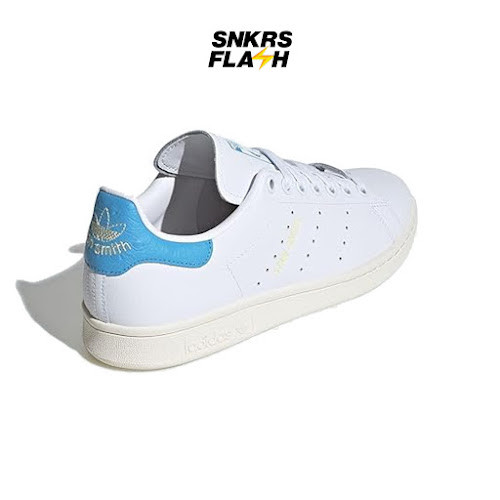 ADIDAS Stan Smith White Blue Sepatu Sneakers Wanita - IE0467 - Size 40.7