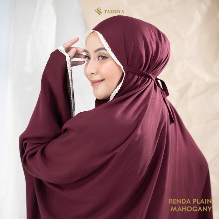 Mukena Tazbiya Dewasa Premium Jumbo Renda Plain Allsize Terbaru 100 % Original