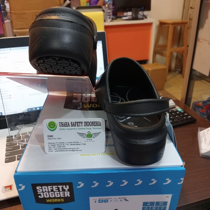 Sandal Safety Jogger Bestlight Oxypas / Sendal Jogger Bestlight Hitam Murah