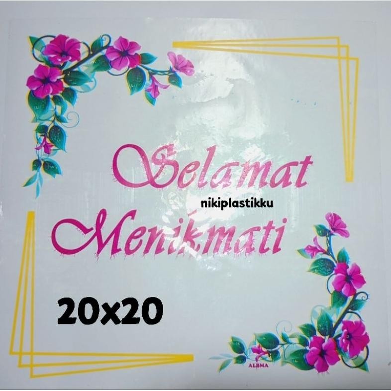 Bisa COD Plastik Selamat Menikmati Uk 20x20 Samir Selamat Makan isi 50 Lembar ||