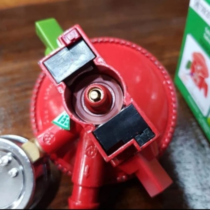 Murah Regulator gas double lock pengunci ganda poligas/regulator kompor gas poligas Non COD