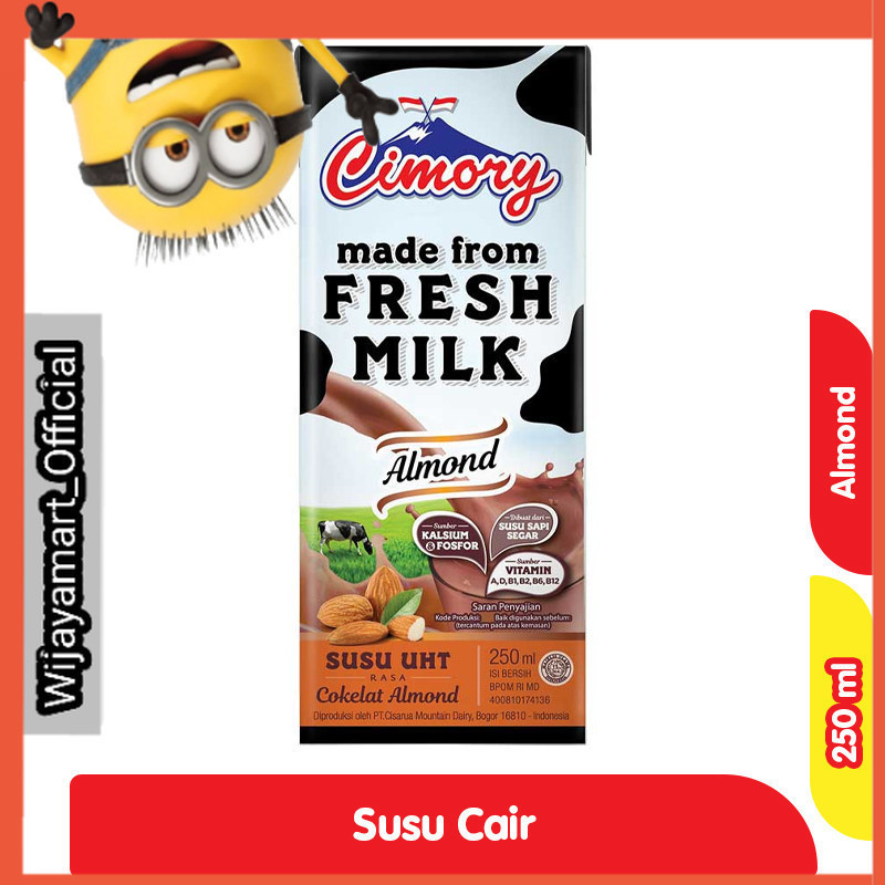 

Cimory Susu UHT Cokelat Almond Kotak 250 ml