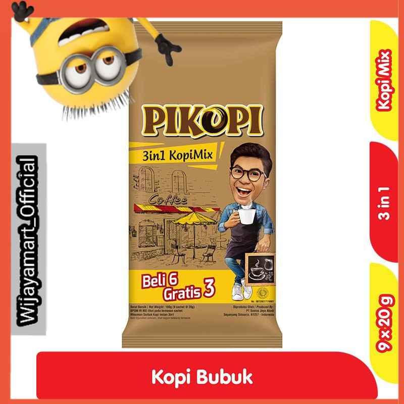 

Pikopi Kopi Instan 3 in 1 KopiMix 9 x 20 g