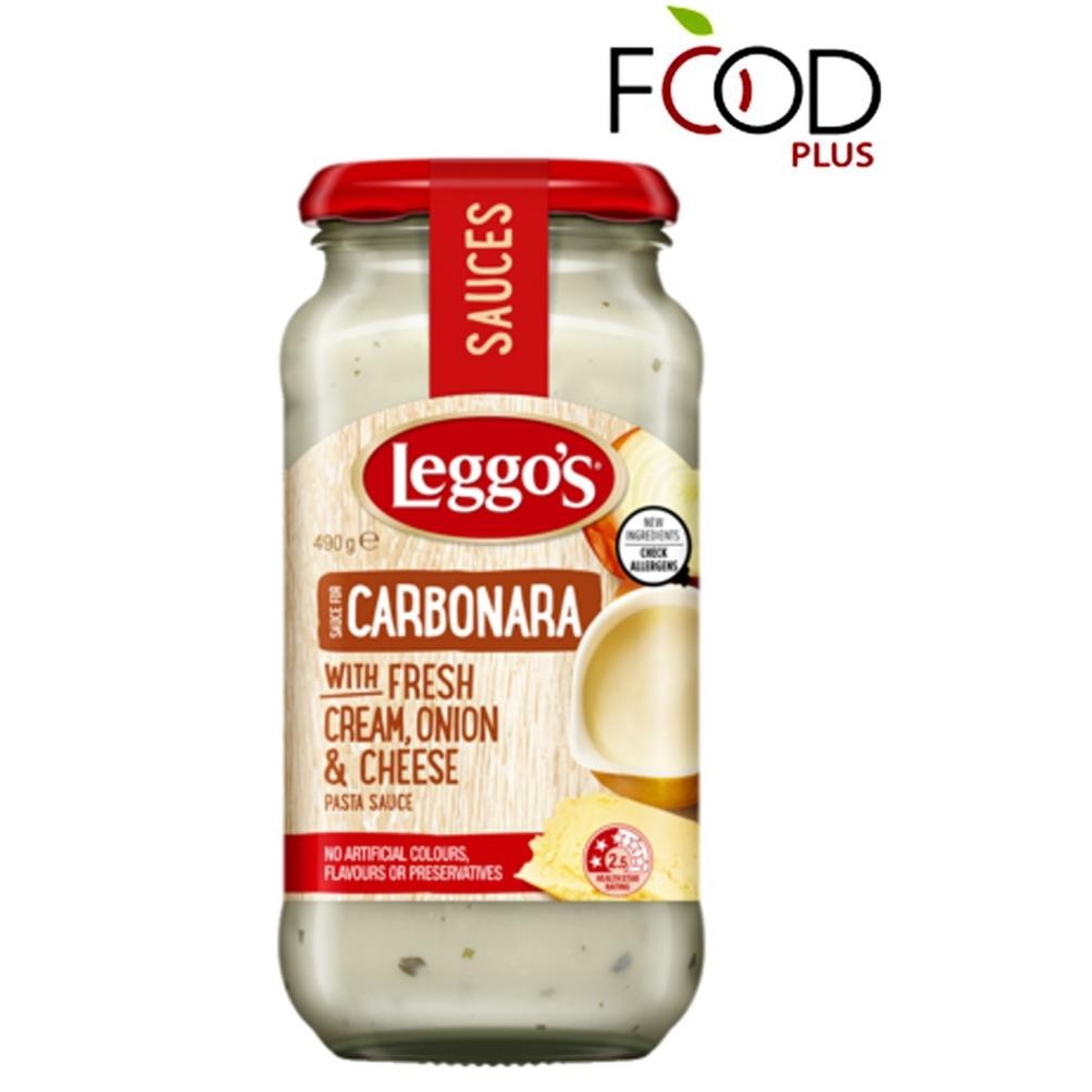 

Leggos Carbonara with Fresh Cream Onion Cheese Pasta Sauce 490 gr