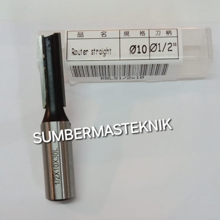 Mata Profil Kayu Lurus Straight Bit 10Mm Mata Router Trimer 1/2"X10Mm Mata Profil 10Mm Bagus Se01