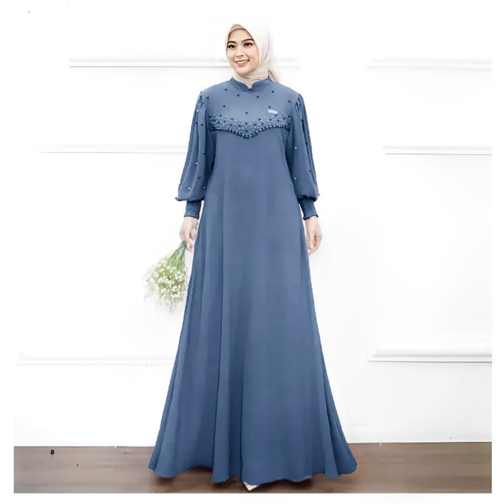 Gamis Lebaran2025 Premium Baju Dress Sary Polos Busana Muslim Bisa Cod Pakaian Sar I Gamis Fashion W