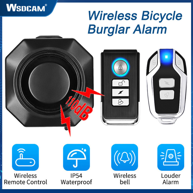 Wsdcam Bicyc Alarm Wiress Remote Control Waterproof