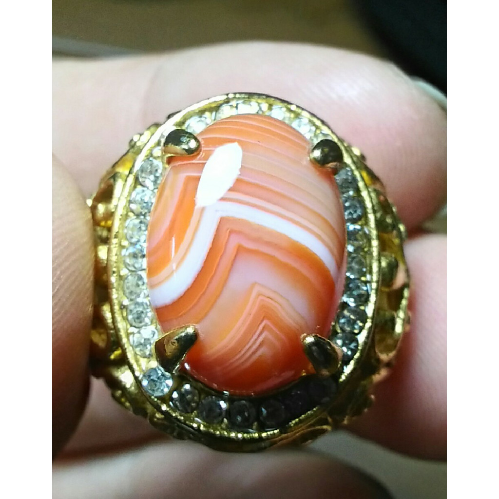Natural Kalsedon Motif Junjung Derajat Top Kristal Dan Langka