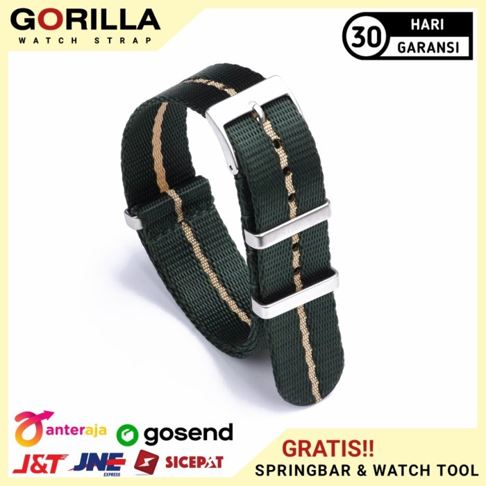 PROMO tali jam tangan nylon slim seatbelt nato strap woven tudor juelong