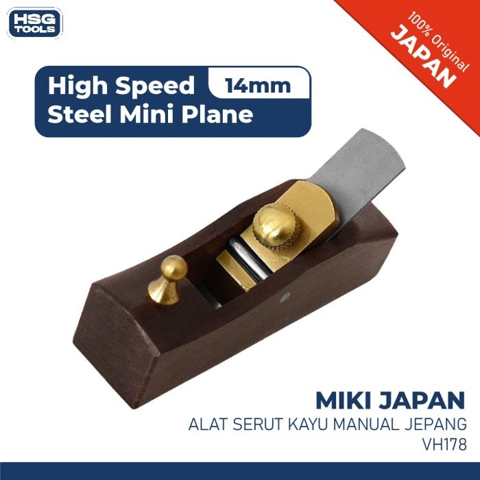 TERBARU MIKI JAPAN VH178 ALAT SERUT KAYU MANUAL JEPANG HSS MINI PLANE 14MM BISA GRAB