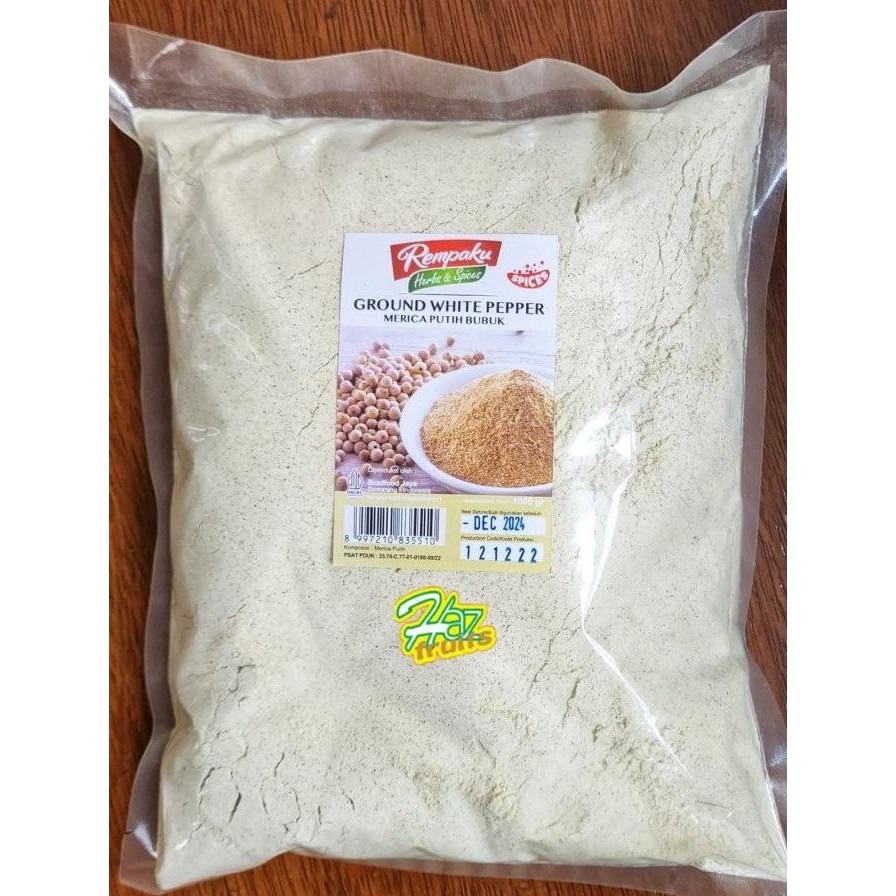 

Rempaku Ground White Pepper / Merica Putih Bubuk - 1 Kg